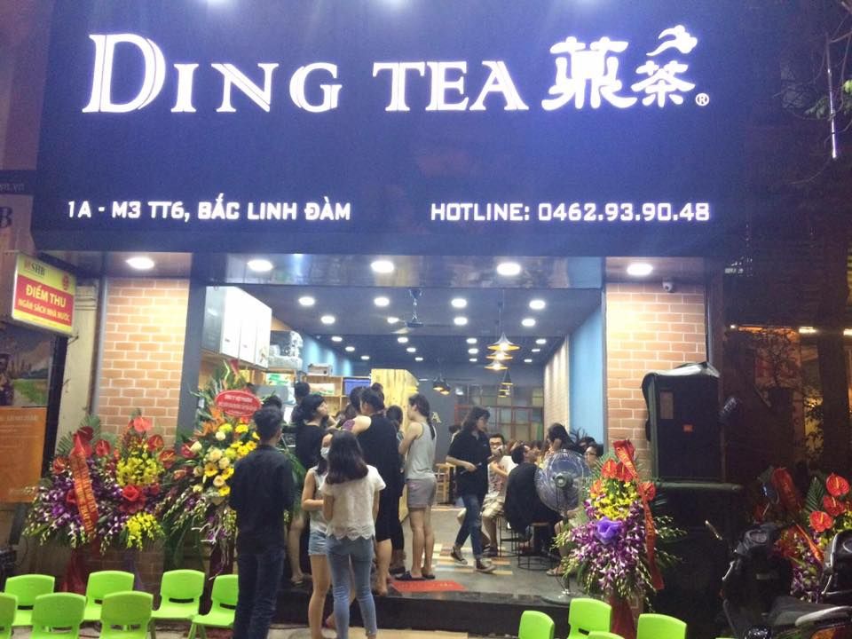 Cho thuê múa lân khai trương trà Ding Tea Hà Nội.